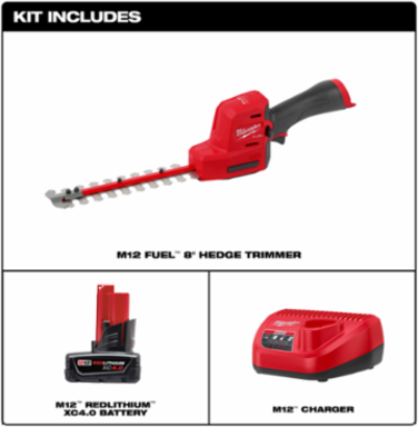 M12 FUEL 8 Inch Hedge Trimmer, 1/2 Inch Cutting Capacity, 2700 SPM