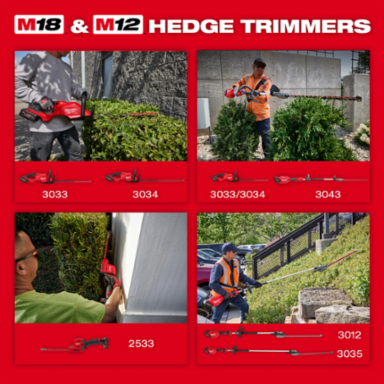 M12 FUEL 8 Inch Hedge Trimmer, 1/2 Inch Cutting Capacity, 2700 SPM
