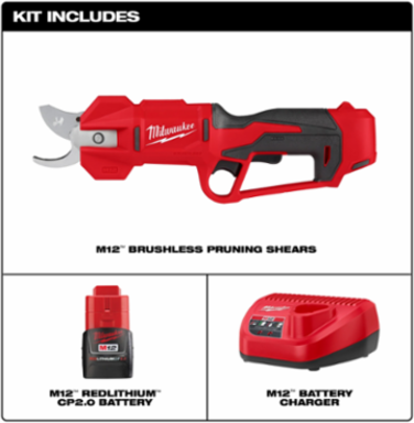 M12 Brushless Pruning Shears Kit, 1-1/4" Cutting Capacity, 3.2 lbs Weight, SK5 Steel Blades