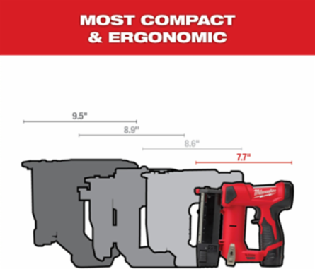 M12™ Cordless 23 Gauge Pin Nailer Kit, 1/2" to 1-3/8" Fastener Range, 3.3 lbs