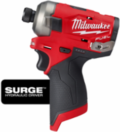 M12 FUEL™ SURGE™ 1/4 Inch Hex Hydraulic Driver, 3000 RPM, 2.0 lbs