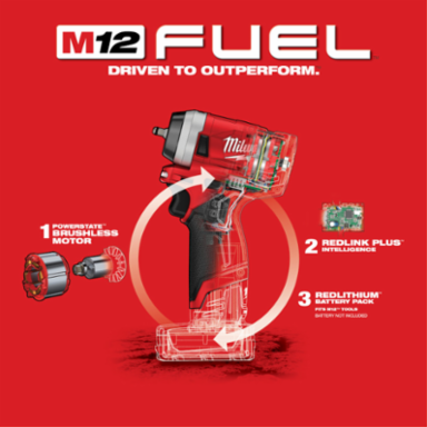 M12 FUEL™ Stubby 1/4 in. Impact Wrench