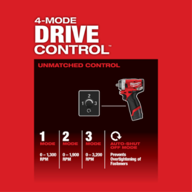 M12 FUEL™ Stubby 1/4 in. Impact Wrench Kit