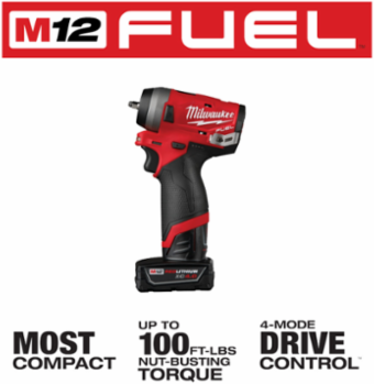 M12 FUEL™ Stubby 1/4 in. Impact Wrench Kit