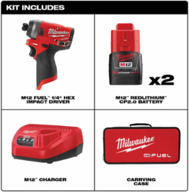 M12 FUEL™ 1/4 in. Hex Impact Driver Kit