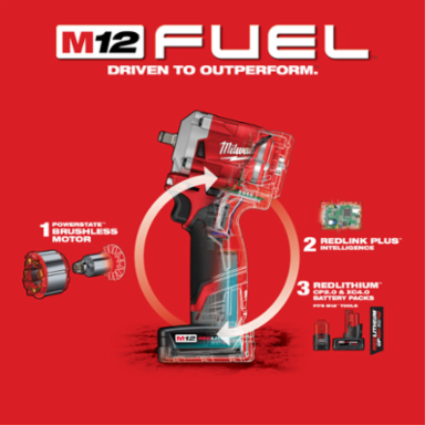 M12 FUEL™ Stubby 3/8 in. Impact Wrench Kit