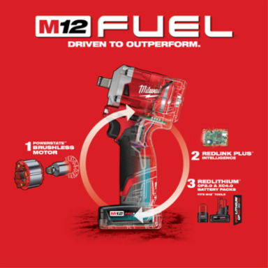 M12 FUEL™ Stubby 1/2 in. Impact Wrench Kit