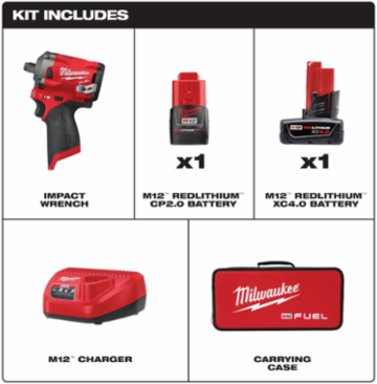 M12 FUEL™ Stubby 1/2 in. Impact Wrench Kit