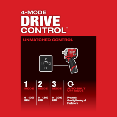 M12 FUEL™ Stubby 1/2 in. Pin Impact Wrench Kit