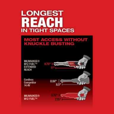 M12 FUEL™ 1/4 in. Extended Reach Ratchet 1 Battery Kit