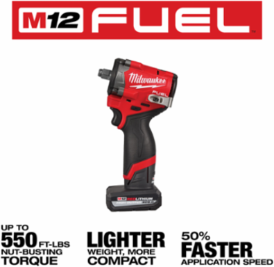 M12 FUEL™ Stubby 1/2" Impact Wrench Kit