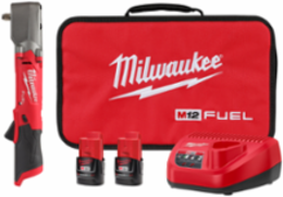 M12 FUEL 3/8 Inch Right Angle Impact Wrench Kit, 220 ft-lbs Torque, Cordless