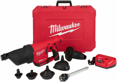 M12 AIRSNAKE Drain Cleaning Air Gun Kit for 1-4 Inch Pipes, 50 PSI, 7.1 Pounds