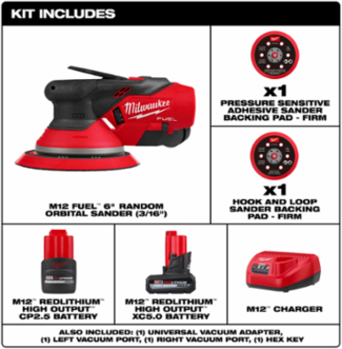 M12 FUEL™ 6" Random Orbital Sander Kit (3/16")