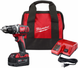M18 Compact 1/2 Inch Drill/Driver Kit, 500 in-lbs Torque, 1,800 RPM, 7-1/4 Inch Length