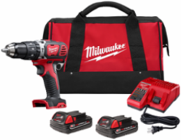 M18™ Compact 1/2 Inch Hammer Drill/Driver Kit, 500 in-lbs Torque, 1800 RPM