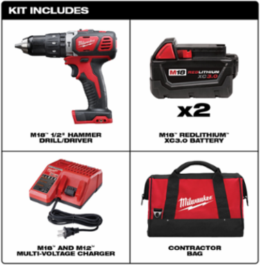 M18™ Compact 1/2 in. Hammer Drill/Driver Kit w/ XC Batteries