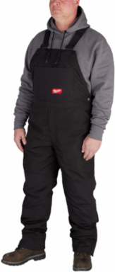 FREEFLEX™ Insulated Bib Overalls, Medium Tall, Water Resistant, 4 Pockets, Black