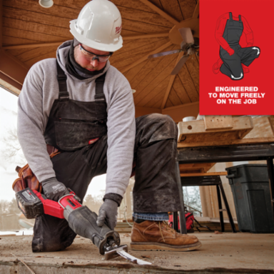 FREEFLEXTM Insulated Bib Overalls X-Large Regular, Water-Resistant, Reinforced Knees