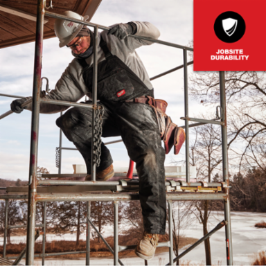 FREEFLEXTM Insulated Bib Overalls X-Large Regular, Water-Resistant, Reinforced Knees