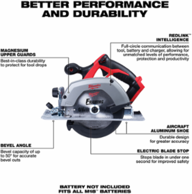 M18™ Cordless Lithium-Ion 6-1/2 in. Circular Saw-Reconditioned