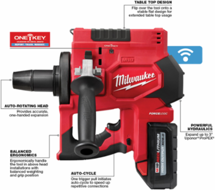 M18TM FORCE LOGICTM ProPEX Expansion Tool Kit, 2-3 Inch PEX, Electric Powered
