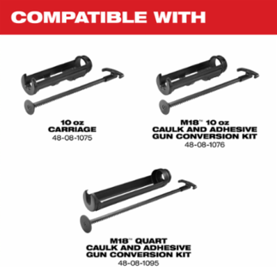 M18 Cordless Caulk and Adhesive Gun, 10 oz, 950 lbs Force, Variable Speed