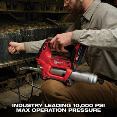 M18 2-Speed Grease Gun Kit, 10,000 PSI, 48 Inch Hose, 14 oz Capacity
