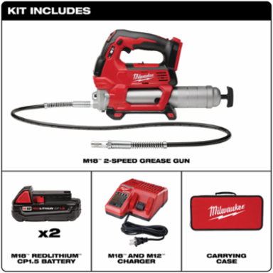 M18TM 2-Speed Cordless Grease Gun 10,000 PSI 48 Inch Hose, 14 oz Capacity