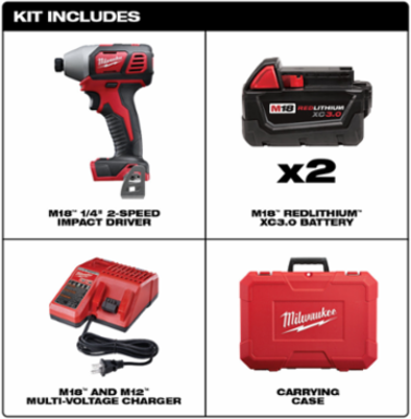 M18™ 2 Speed 1/4 Hex Impact Driver XC Kit