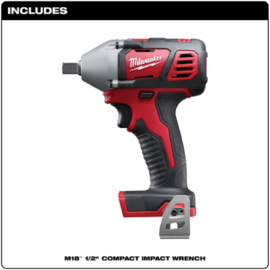 M18TM 1/2 Inch Cordless Impact Wrench - 183 ft-lbs Torque, 2,450 RPM