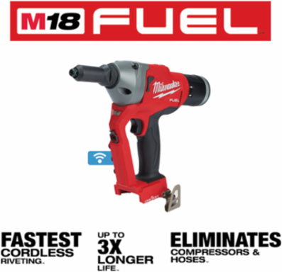 M18 FUELTM 1/4 Inch Blind Rivet Tool - 4500 lbs Pulling Force, 12.5 Inch Length