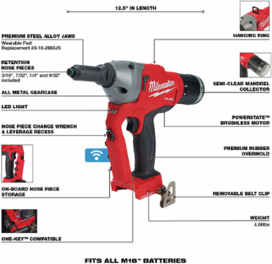 M18 FUEL™ 1/4" Blind Rivet Tool w/ ONE-KEY™-Reconditioned