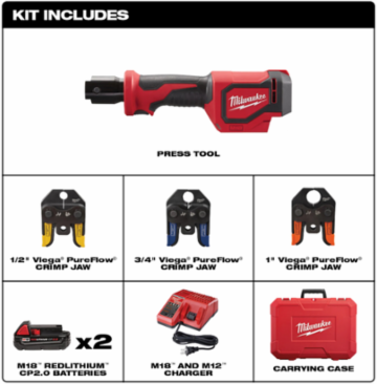 M18™ Short Throw Press Tool Kit w/ Viega PureFlow™ Jaws