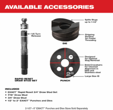 M18™ FORCE LOGIC™ 10 Ton Knockout Tool 1/2" to 4" Kit
