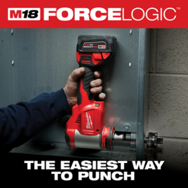 M18™ FORCE LOGIC™ 10 Ton Knockout Tool 1/2" to 4" Kit