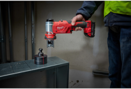 M18 FORCE LOGIC 6T Knockout Tool Kit, Punches 4 Inch Holes in 14 Gauge Steel
