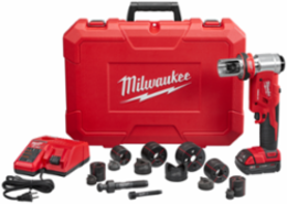 M18 FORCE LOGIC 6T Knockout Tool Kit, Punches 4 Inch Holes in 14 Gauge Steel