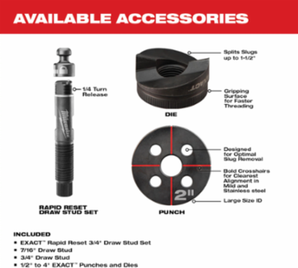M18™ FORCE LOGIC™ 6T Knockout Tool 1/2 Inch – 4 Inch, 6 Ton Capacity