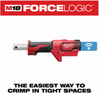 M18 FORCE LOGIC 6T Utility Crimper, 18V, 350° Head Rotation, 2.9 Sec Crimp Speed