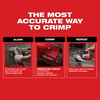 M18 FORCE LOGIC 600 MCM Crimper, 2.9 Sec Crimp Speed, 350° Head Rotation