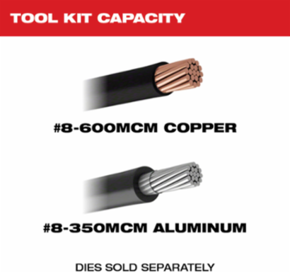 M18 FORCE LOGIC 600 MCM Crimper, 2.9 Sec Crimp Speed, 350° Head Rotation