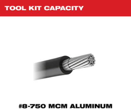 M18 FORCE LOGIC 600 MCM AL Crimper Kit w/ 750 MCM Jaw, 18V, 7.65 lbs