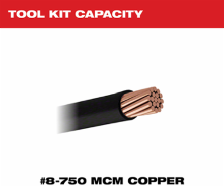 M18 FORCE LOGIC 600 MCM Cu Crimper Kit w/ 750 MCM Jaw, 2.9 Sec Crimp Speed, 350° Head Rotation