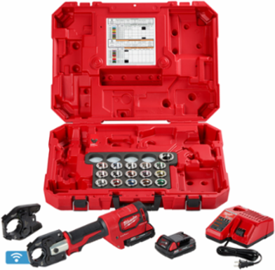M18 FORCE LOGIC 600 MCM Cu Crimper Kit w/ 750 MCM Jaw, 2.9 Sec Crimp Speed, 350° Head Rotation