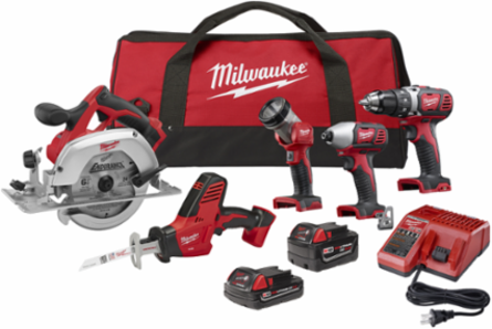 M18™ 5-Piece Cordless Tool Combo Kit with 1/2 Inch Drill Driver and 1/4 Inch Impact