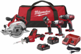 M18™ 5-Piece Cordless Tool Combo Kit with 1/2 Inch Drill Driver and 1/4 Inch Impact