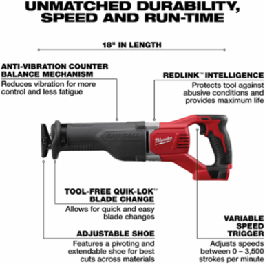 M18 Cordless 4-Tool Combo Kit with 1/2 Inch Hammer Drill & Impact Driver