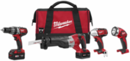M18™ Cordless Lithium-Ion 4-Tool Combo Kit 2696-84 (RECONDITIONED)