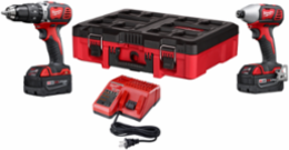 M18 Cordless 2 Tool Combo Kit with 1/2 Inch Hammer Drill, 1/4 Inch Impact Driver, 2 Batteries